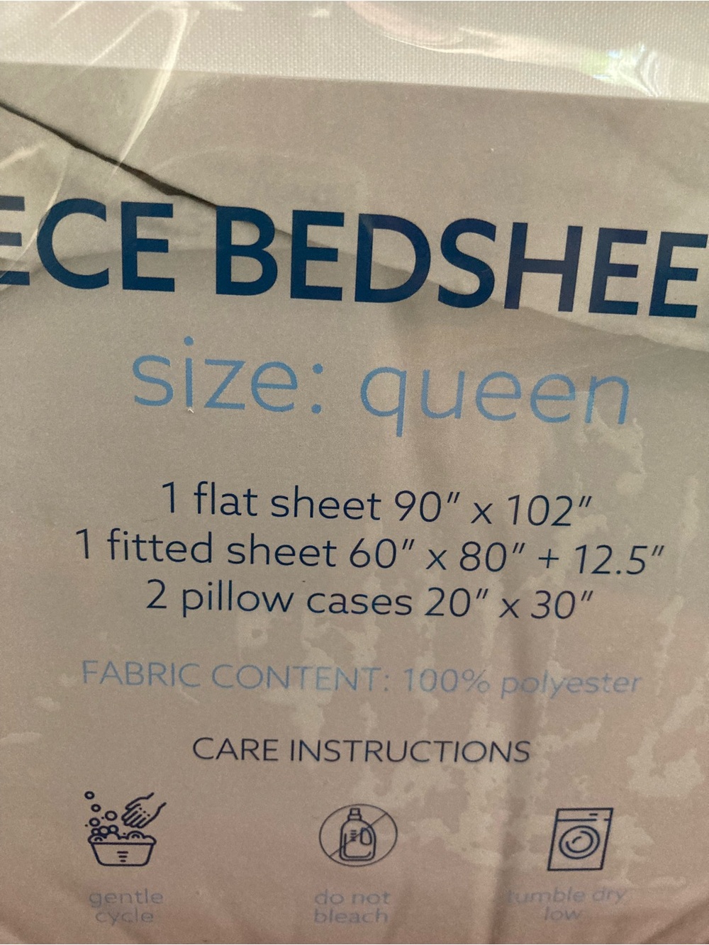 Bliss White 4-Piece Bedding Set Queen New - Picture 4 of 6